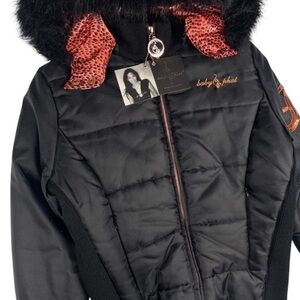 Baby Phat Black Jacket with Red Highlights